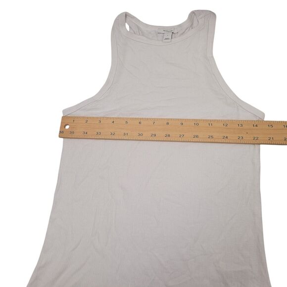 Daily Ritual Women Racerback Tank Top White Fine Rib Racerfront Shirt Small - Picture 7 of 8